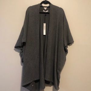 Gray Poncho Sweater